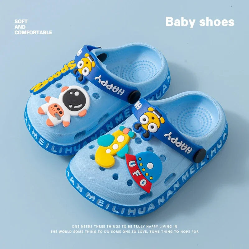 Kids Cartoon Clog Sandals – Anti-Slip Soft Sole for Boys & Girls