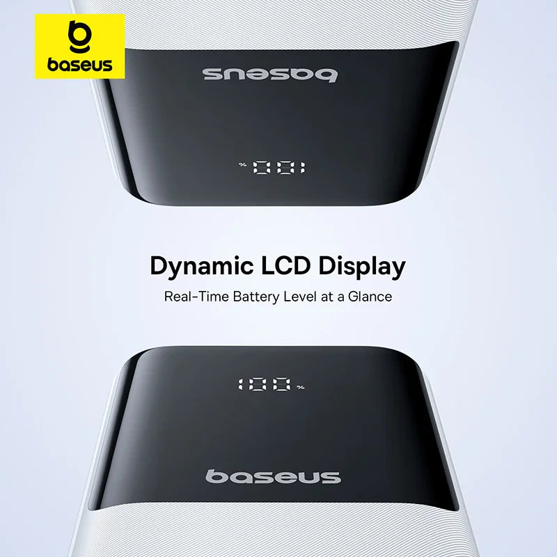 Baseus 20000mAh Power Bank – 22.5W PD Fast Charging with Built-In Cables