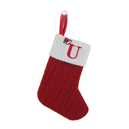 Christmas Knit Letter Stocking Ornament – A–Z & Snowflake