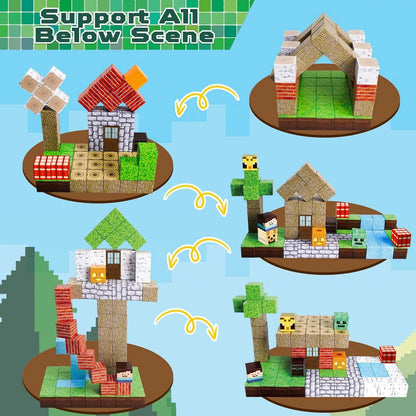 Magnetic Building Blocks Forest World Set – 100 Pcs STEM Toy