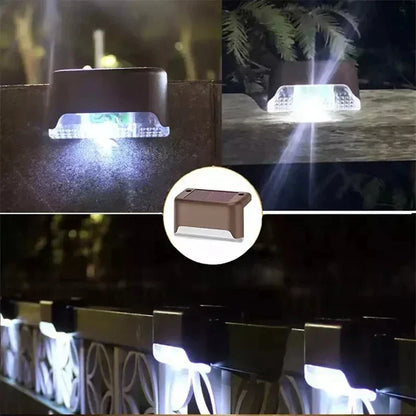 Solar LED Step Lights Outdoor Waterproof Deck Stair Lamp