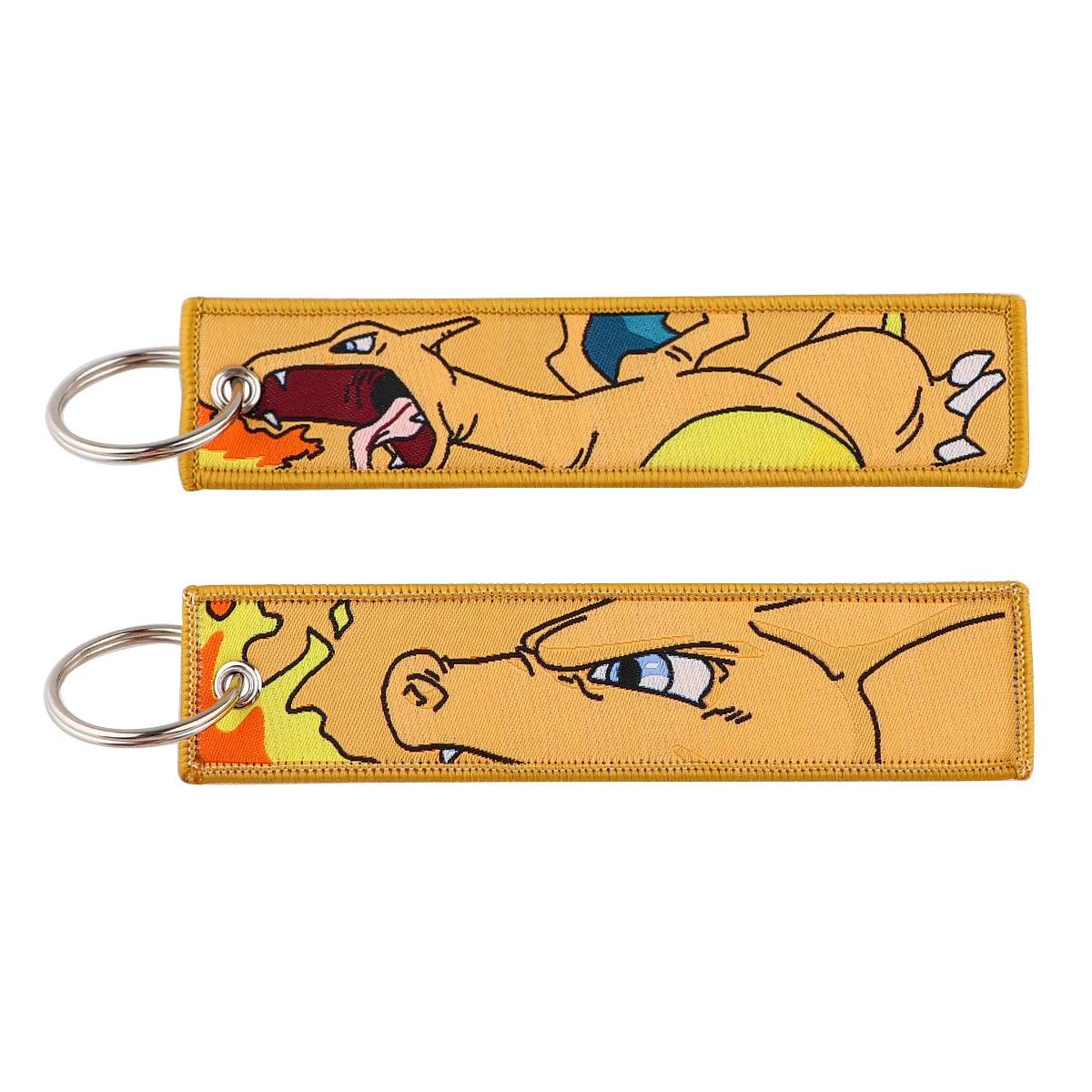 Anime Embroidered Keychain - Cute Cartoon Jet Tag Key Ring