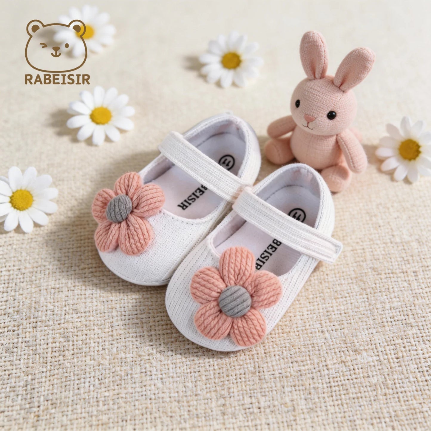 Baby Girl Flower Mary Jane Shoes – Soft Sole Flats