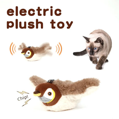 Interactive Bird Cat Toy – Chirping, Flapping & USB Rechargeable
