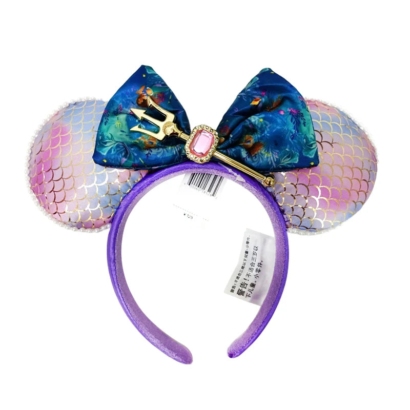 Disney Minnie Mouse Ears Headband – Sequin Bow Princess & Villain Styles