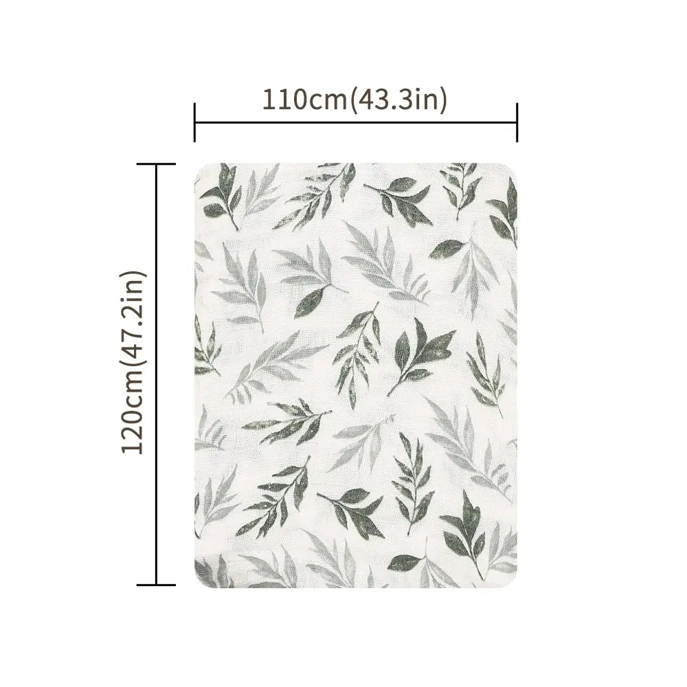 Muslin Swaddle Blanket 100% Cotton 2-Layer Baby Bath Towel Wrap