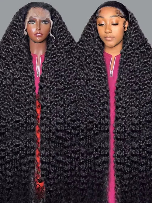 Deep Wave HD Lace Front Wig Human Hair 200% 250% Density Pre-Plucked