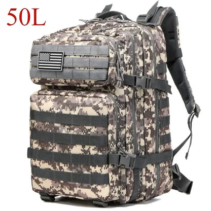 Tactical Backpack – 25L / 50L MOLLE Outdoor Bag for Hiking, Camping & Hunting