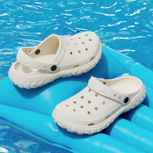 Clog Hole Shoes Thick Sole Non-Slip Beach Sandals for Men & Women