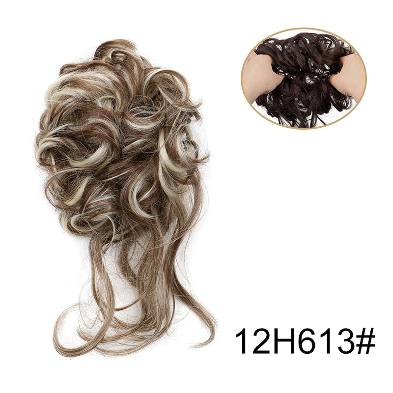 Messy Bun Hairpiece Scrunchie – Synthetic Chignon Hair Extension