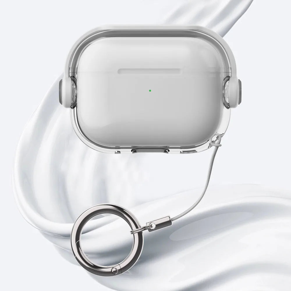 Clear AirPods Case with Security Lock Ring – Candy Color Cover