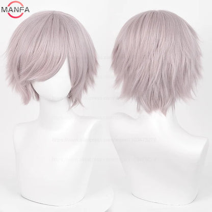 Short Straight Anime Cosplay Wig 30cm Multi-Color Unisex