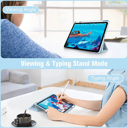 iPad Case with Pencil Holder – Clear Back Folio Cover