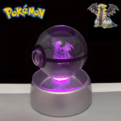 Pokémon 3D Crystal Poké Ball Night Light with LED Base