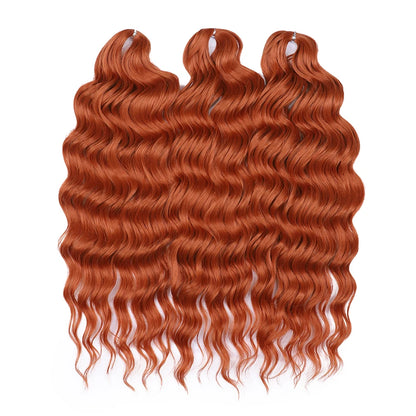 Deep Wave Braiding Hair Extensions 24 Inch – Synthetic Water Wave Crochet Hair