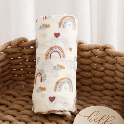 Baby Muslin Swaddle Blanket – Soft Bamboo Cotton, 47x43in, 22 Prints