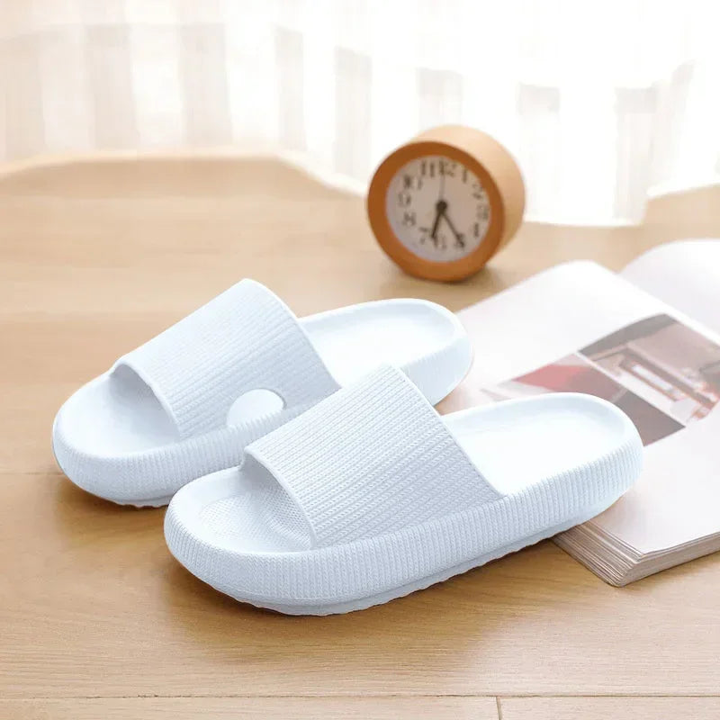 Cloud Slide Slippers – EVA Thick Sole, Height Increasing, Indoor Home