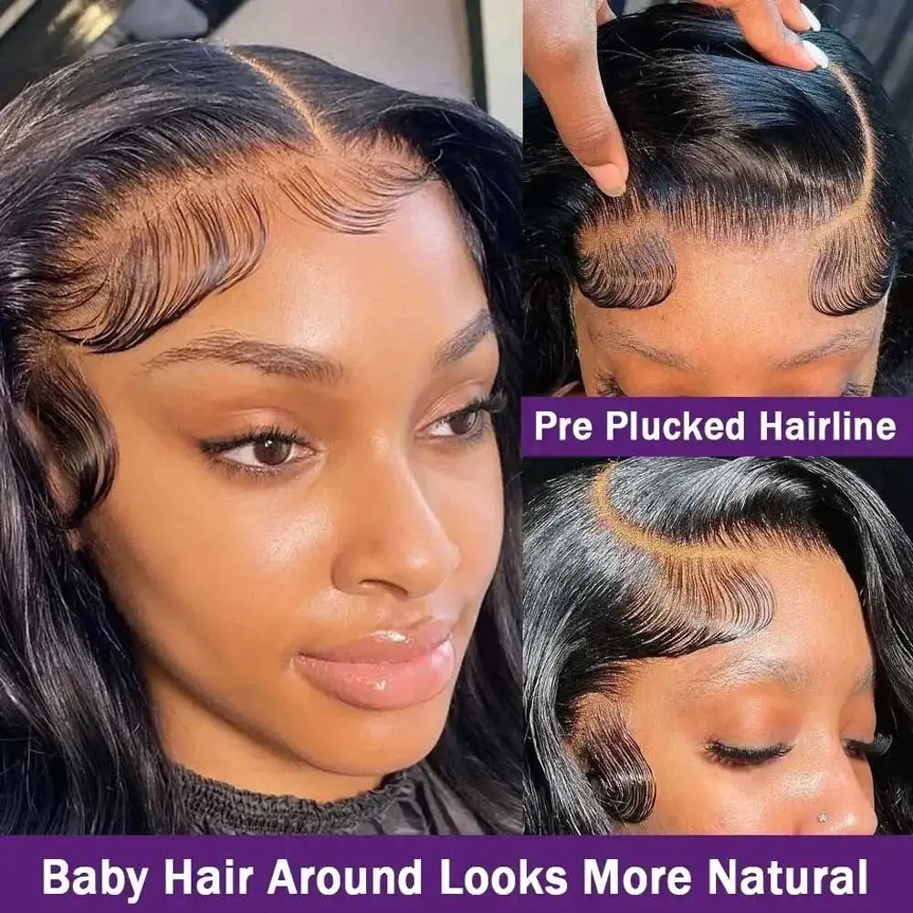 5x5 Glueless Body Wave Lace Front Wig – HD Lace Human Hair, Pre-Plucked