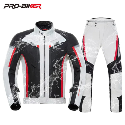 Herobiker Waterproof Motorcycle Jacket & Riding Pants with EVA Protection