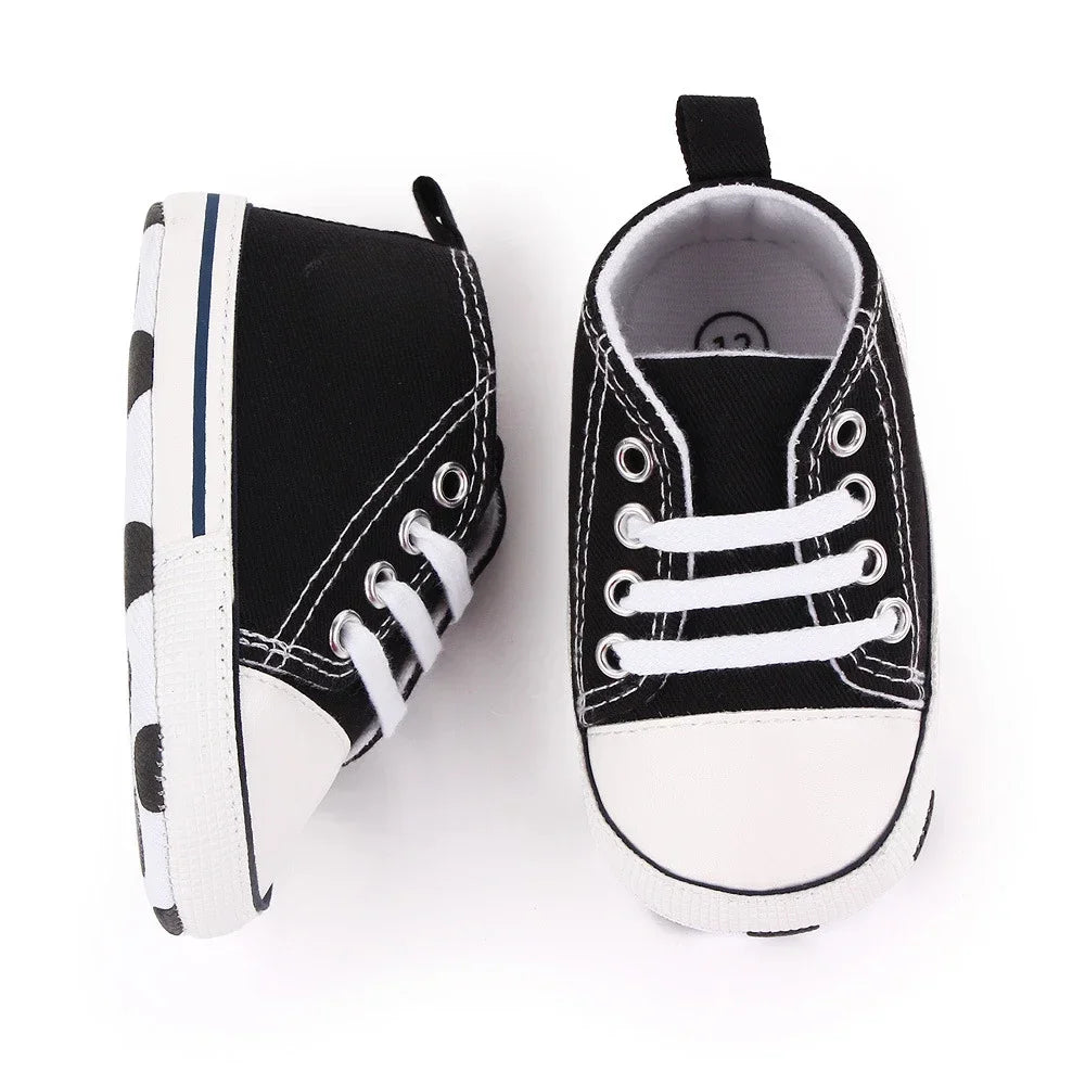 Baby Canvas Sneakers – Soft Sole First Walkers for Boys & Girls