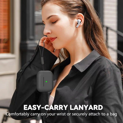 Silicone AirPods Pro 2 Case with Wrist Strap & Cleaning Kit