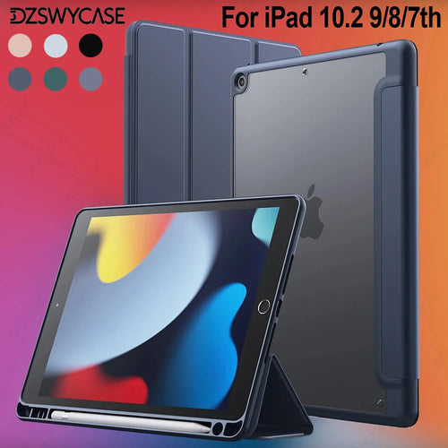 iPad 10.2 Case with Pencil Holder – 7th 8th 9th Generation Smart Cover
