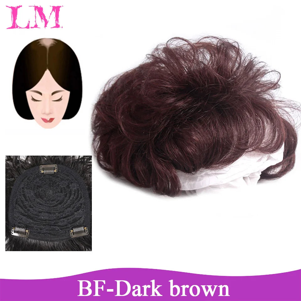 Clip-In Hair Topper with Bangs – Invisible Seamless Crown Coverage