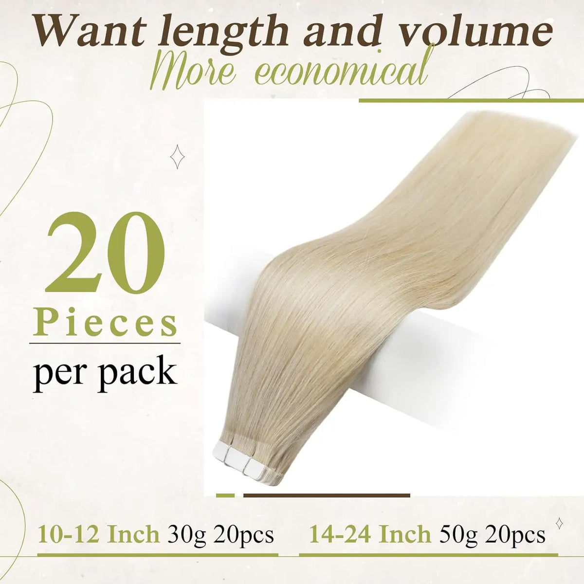 Tape-In Hair Extensions 100% Remy Human Hair Straight Seamless