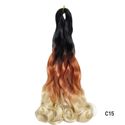 French Curl Braiding Hair 24 Inch – Pre-Stretched Synthetic Spiral Braids for Women