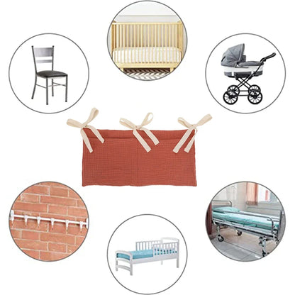 Baby Crib Organizer Hanging Storage Bag – Bedside Diaper Caddy