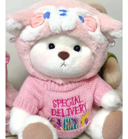 Dress-Up Teddy Bear Plush Toy with Changeable Outfits – Cute Stuffed Animal Doll