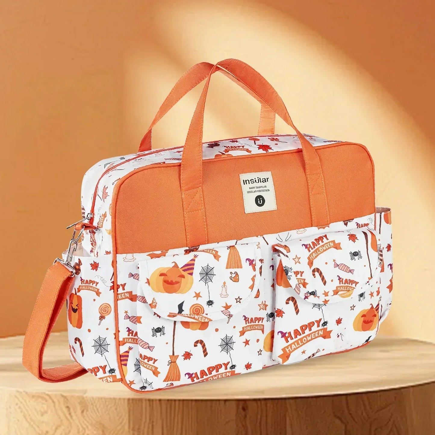 Large Capacity Diaper Bag Crossbody with Wide Opening