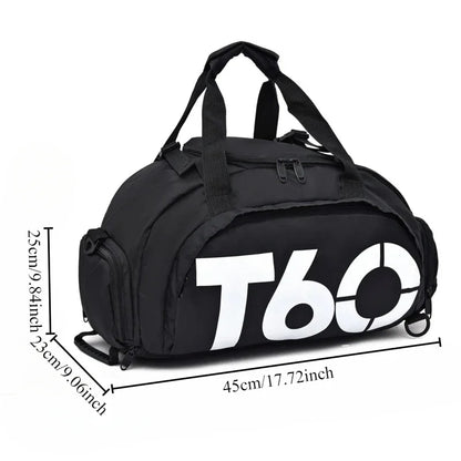 T60 Sports Gym Bag with Dry Wet Separation – Large Capacity