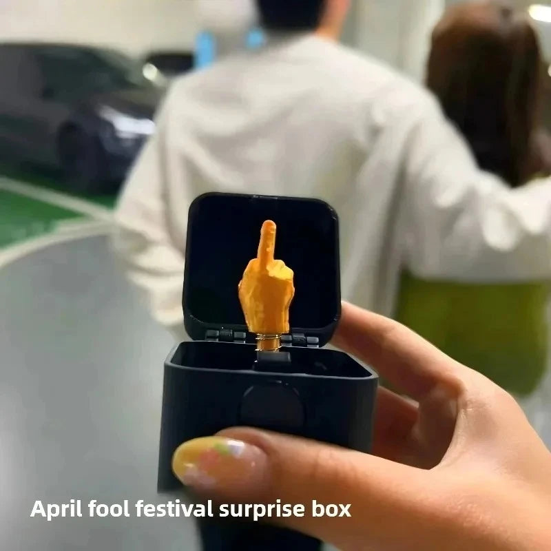 Funny Middle Finger Surprise Box – Novelty Gag Gift Desk Toy