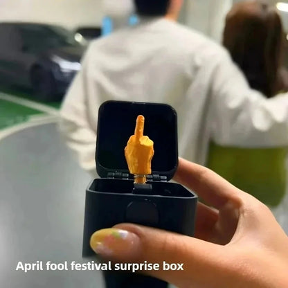 Funny Middle Finger Surprise Box – Novelty Gag Gift Desk Toy