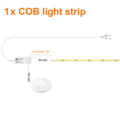 COB LED Cabinet Light Strip – Dimmable Under Cabinet Lighting Kit