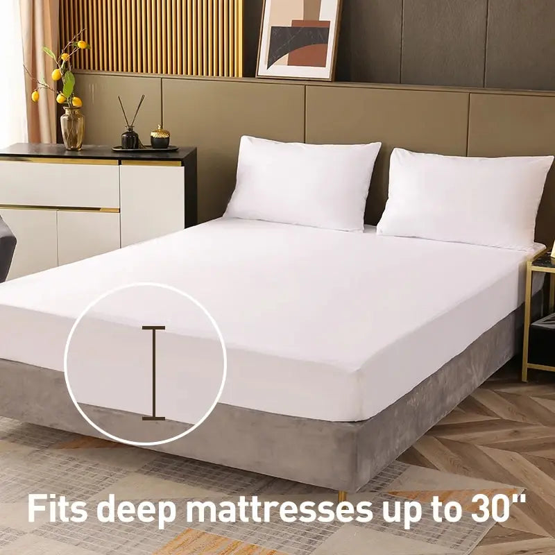 Waterproof Fitted Mattress Cover – Smooth Jersey Sheet