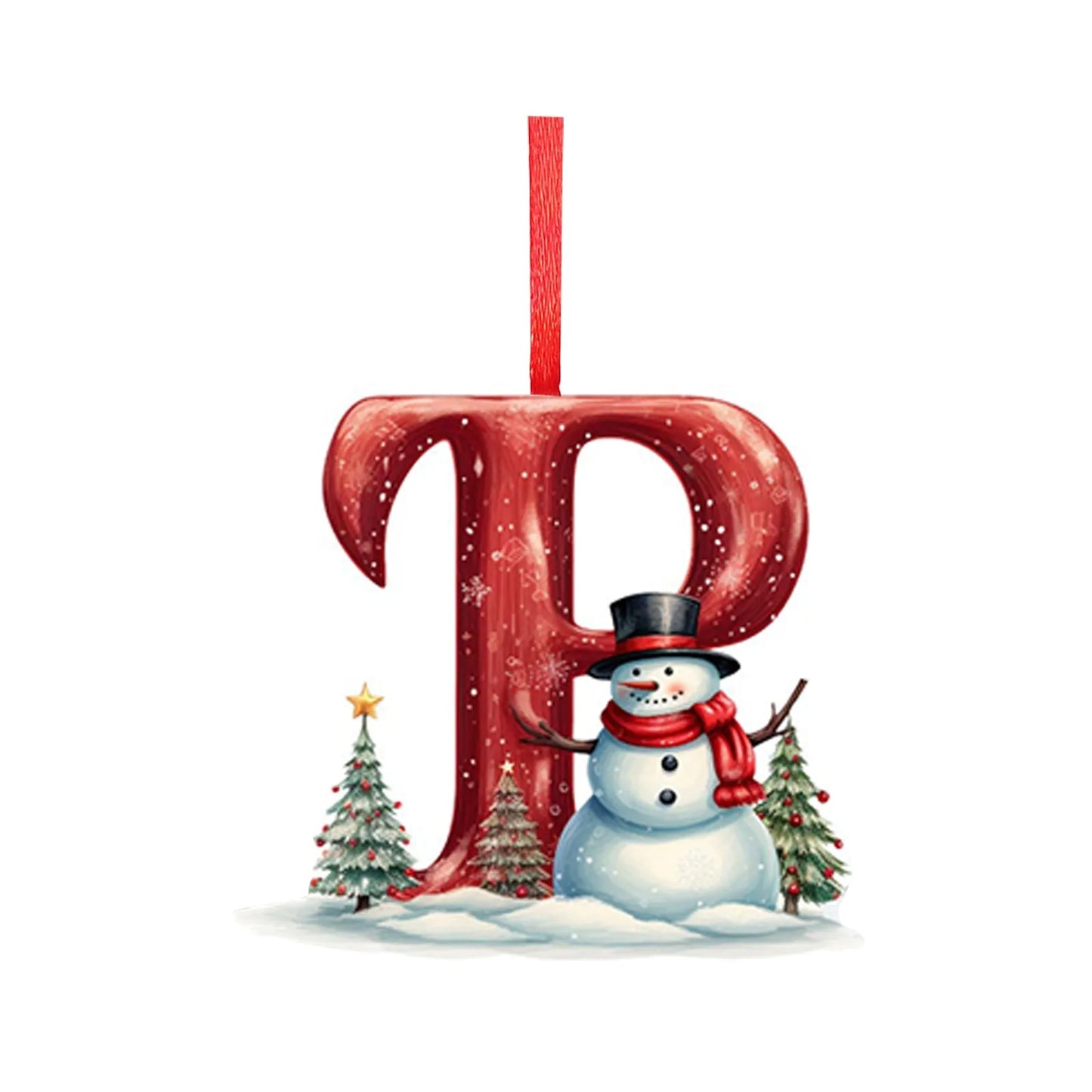 Acrylic Letter Christmas Tree Ornament – All 26 Letters