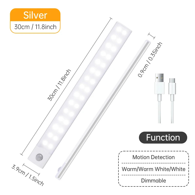 USB Rechargeable Motion Sensor LED Light – Cabinet & Wardrobe