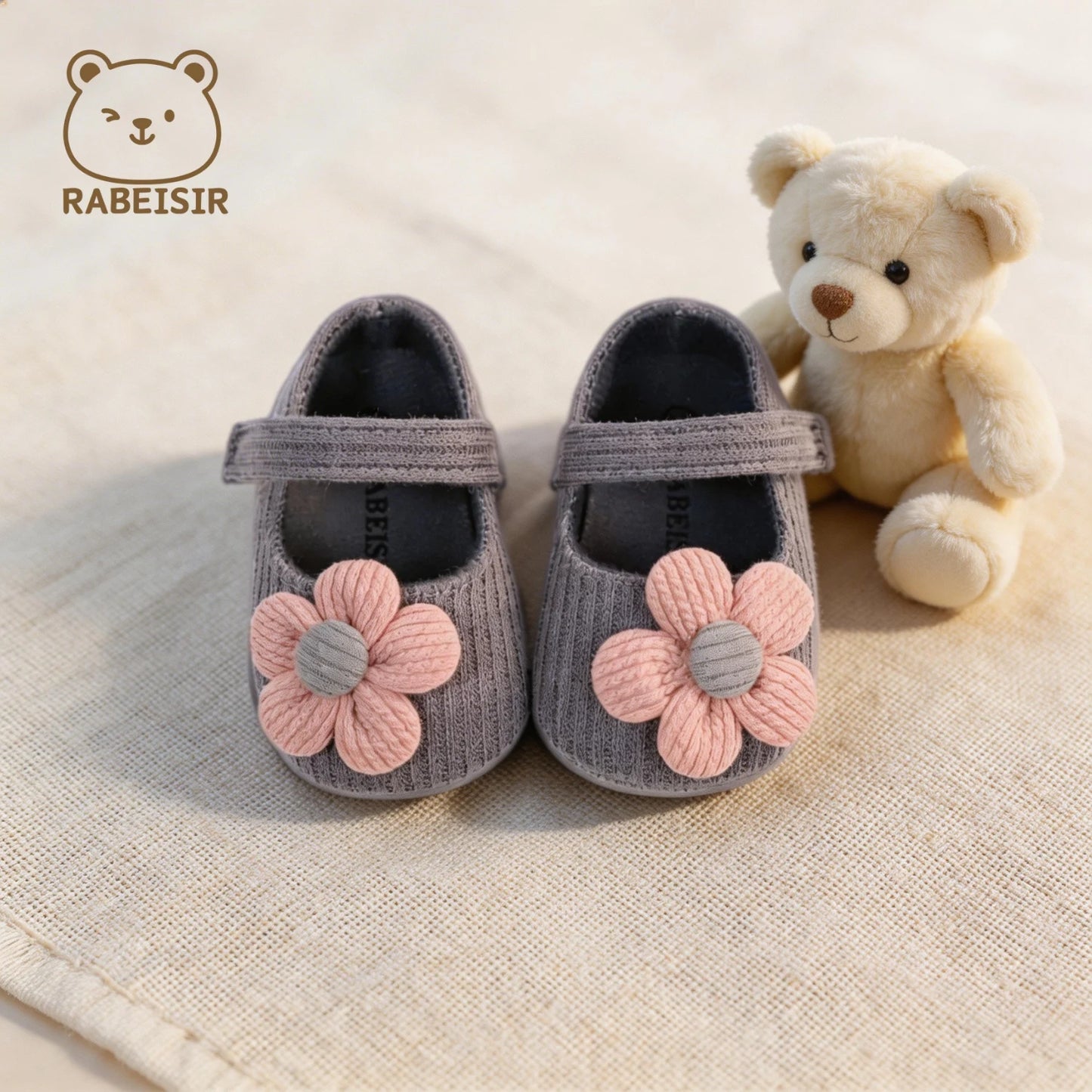 Baby Girl Flower Mary Jane Shoes – Soft Sole Flats
