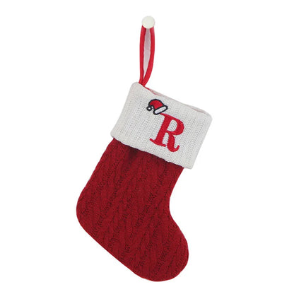 Christmas Knit Letter Stocking Ornament – A–Z & Snowflake
