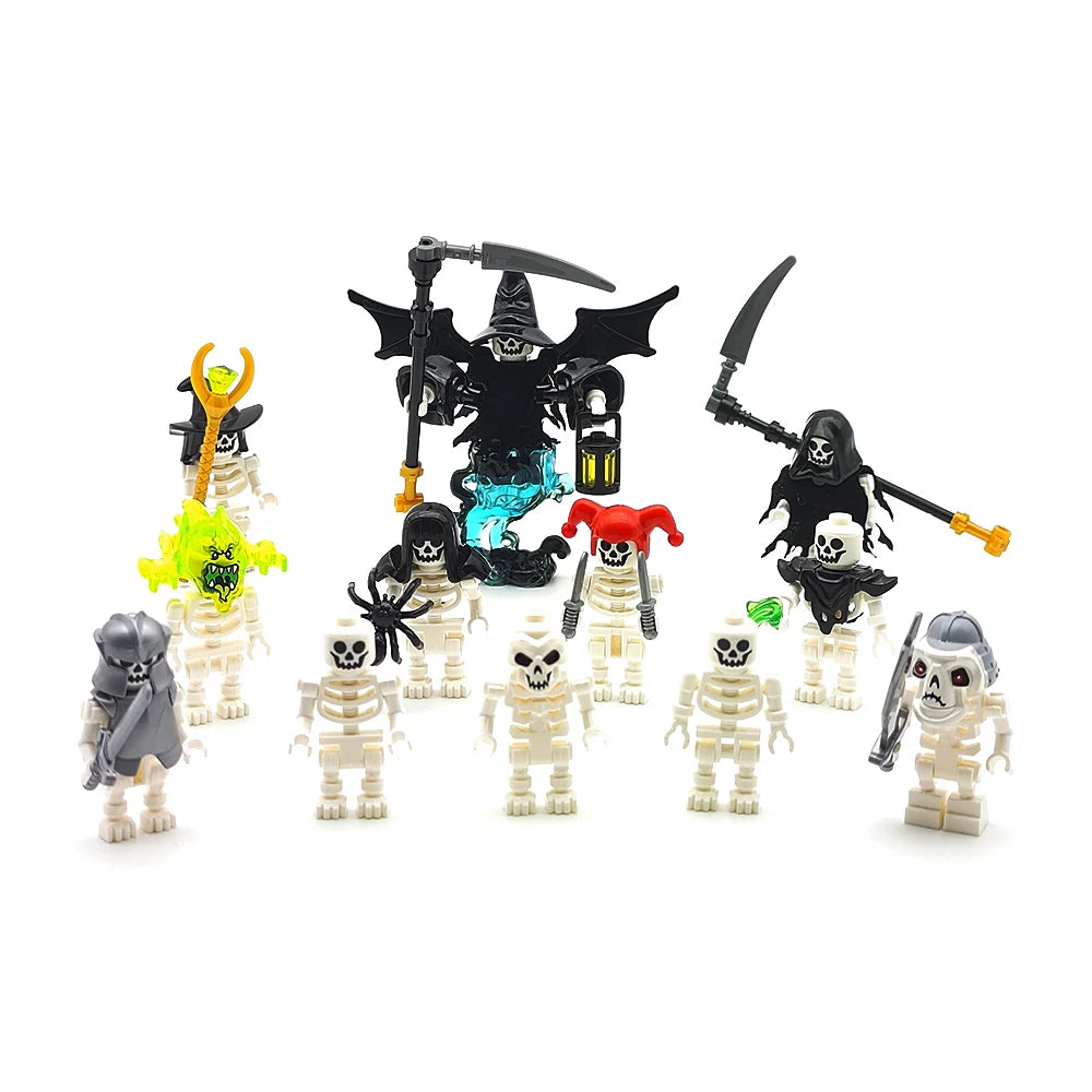 Halloween Skeleton Army Building Blocks Minifigures – Skeleton Horse MOC Figures