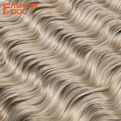 Crochet Braiding Hair 24 Inch Water Wave Synthetic Extensions Multi-Color