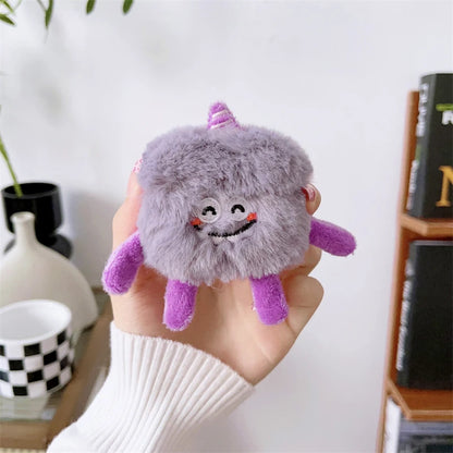 Cute Plush Monster AirPods Case – Fluffy Cartoon Cover