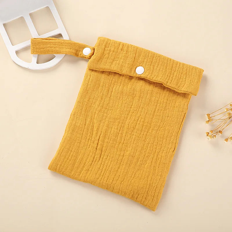 Organic Cotton Diaper Pouch – Double Layer Muslin Wet Bag