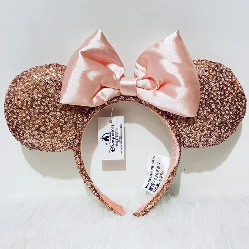 Disney Minnie Mouse Ears Headband – Plush Bow for Adults & Kids