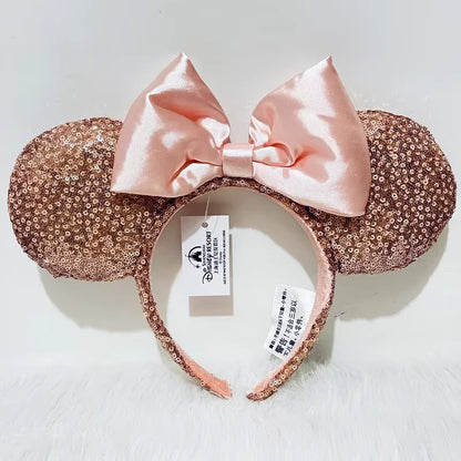 Disney Minnie Mouse Ears Headband – Plush Bow for Adults & Kids