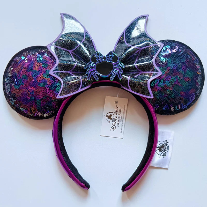 Disney Princess Minnie Ears Headband – Sequin Bow Hair Hoop