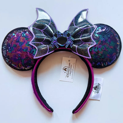 Disney Princess Minnie Ears Headband – Sequin Bow Hair Hoop