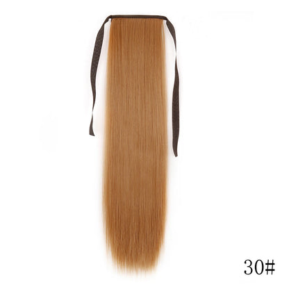Wrap Around Ponytail Extension Synthetic Straight Hair 22-34 Inch